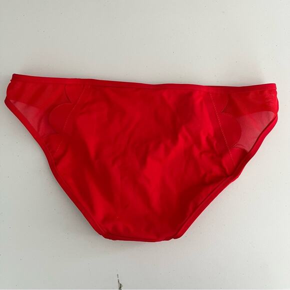 Seafolly Scalloped Hipster Bikini Bottom in Chilli Red Size 8US NEW - Picture 4 of 5
